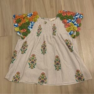 Oh My Stars! Floral Embellished Quilt Sleeve Women's Blouse